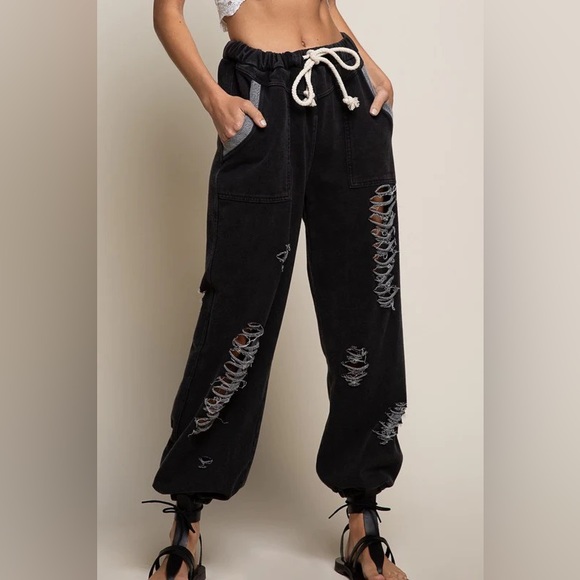 Laser Cut Joggers - Picture 1 of 5